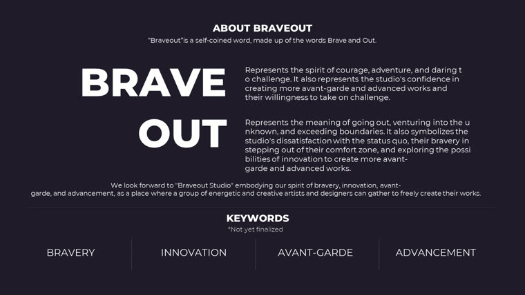 BRAVEOUT brand guidelines