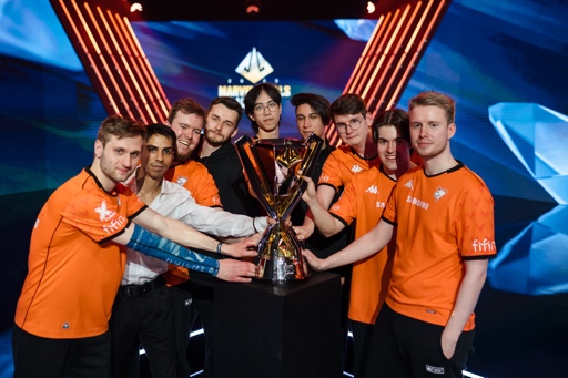 Champions lifting the trophy